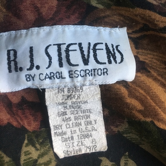 Vintage 90s Floral Midi Dress by RJ Stevens - Picture 3 of 5